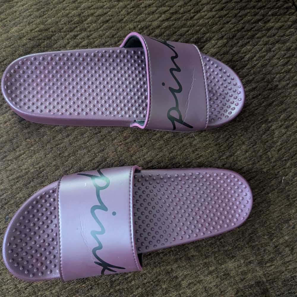 PINK Victoria's Secret Women's Purple Slide Sandals